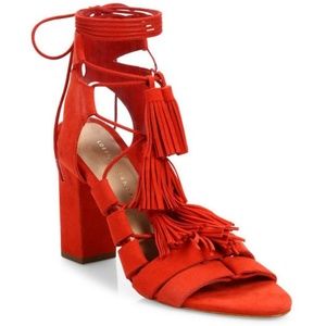 Loeffler Randall Luz Tassel Suede Sandal